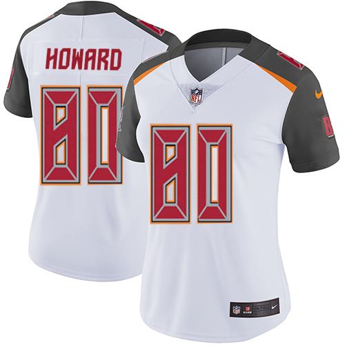 Nike Buccaneers #80 O. J. Howard White Women's Stitched NFL Vapor Untouchable Limited Jersey
